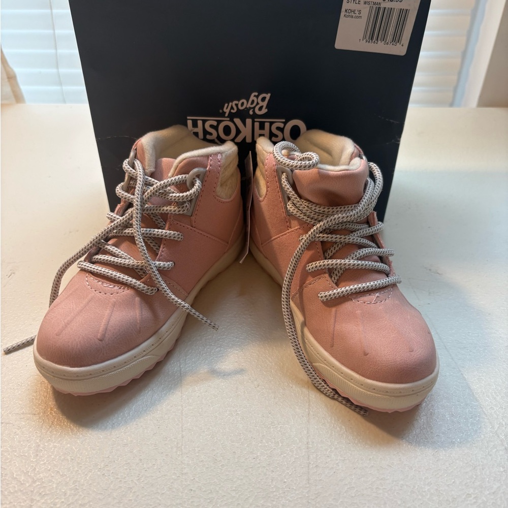 OshKosh B'gosh Pink Lace-Up Kids Boots